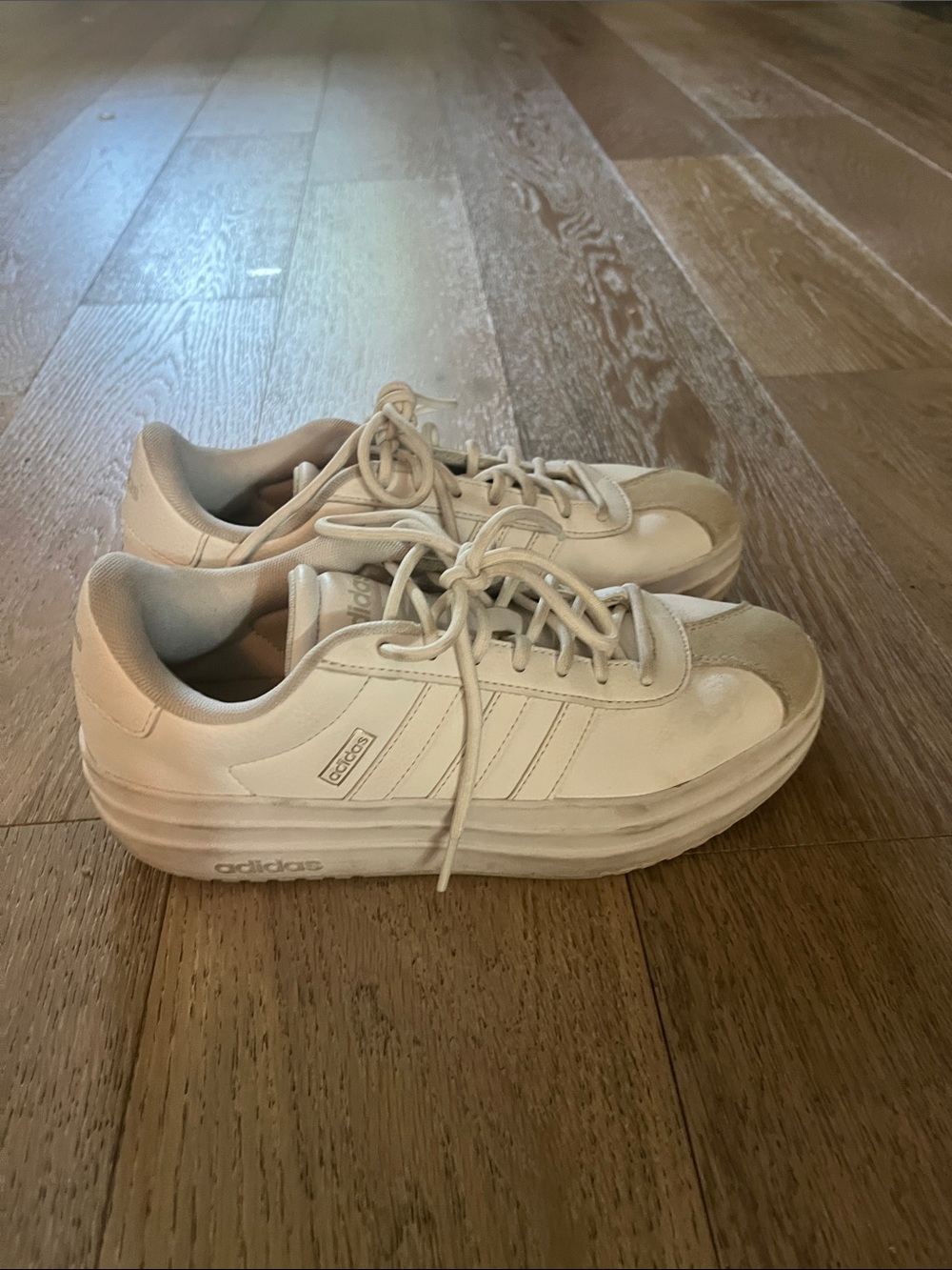 adidas Cream White Platform Sneakers